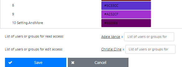 Save button used to finish adding the new chart in Virto Resource Manager settings