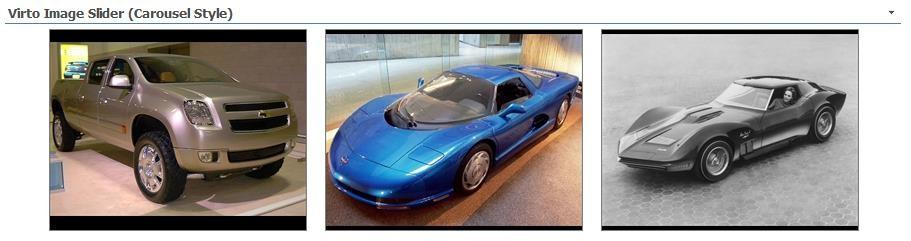 Image Slider displaying images in a vertical carousel layout on a SharePoint page