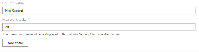 Setting the maximum number of tasks allowed in a Virto Kanban Board column