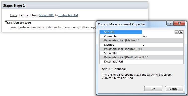 Copy/Move Attachments workflow activity properties in Virto Workflows for Office 365