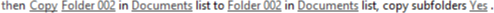 Example of the Copy or Move folder activity moving a folder with subfolders between lists