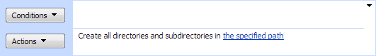 Create directory activity settings with the directory path in the SharePoint Workflow Designer