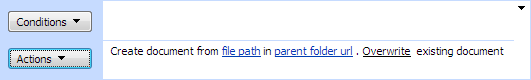 Create document from file workflow activity loading a file into a SharePoint parent folder
