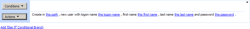 Create user in Active Directory workflow activity in the SharePoint workflow designer