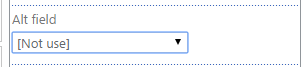 Alt field setting that provides alternative text when a slideshow picture fails to load