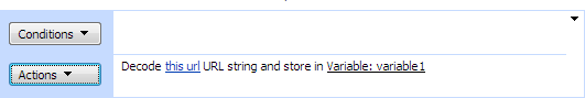 Decode Web Text activity settings for choosing a decoder and output variable in the SharePoint Workflow Designer