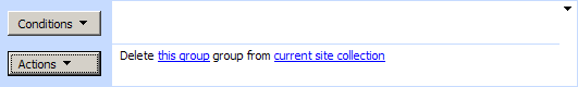 Delete SharePoint group workflow activity settings in the SharePoint Workflow Designer