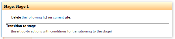 Delete SharePoint list or document library activity as a SharePoint Designer phrase in the 2013 platform