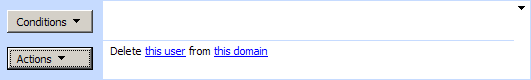 Delete user from Active Directory activity configured in the SharePoint Workflow Designer
