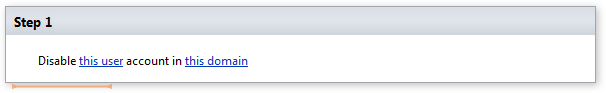 Disable a user account in Active Directory activity set up in the SharePoint Workflow Designer