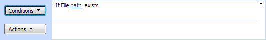 File exists condition in the Virto SharePoint Workflow Activities Kit checking whether a specified file is present