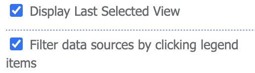 Options to save the last selected view and enable data source filtering