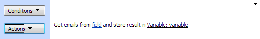 Get emails from field activity extracting emails from a current item field into a variable in SharePoint Workflow Designer