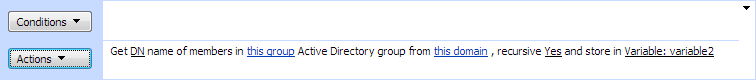 Get members of Active Directory group activity configured in the SharePoint Workflow Designer