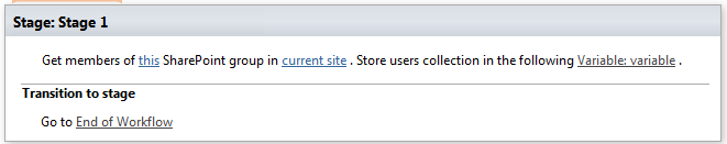 SharePoint Designer phrase for the Get members of SharePoint group workflow activity