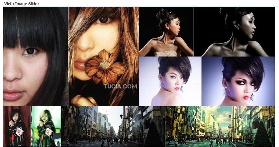 Final slideshow result rendered with the Hover Slide Effect engine on a SharePoint page