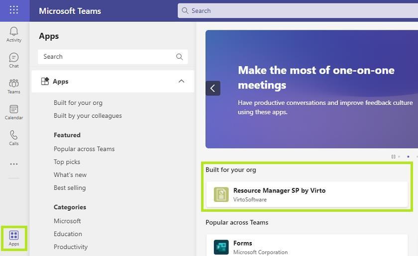 Clicking Allow on the Resource Manager app to make it available to Teams users