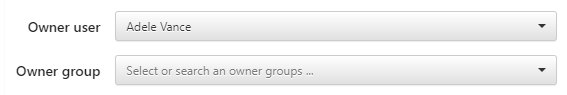 Alert owner field with the current user set as owner by default