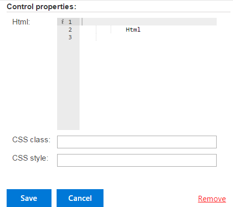 HTML control field for building interactive HTML-based controls in Virto SharePoint Forms