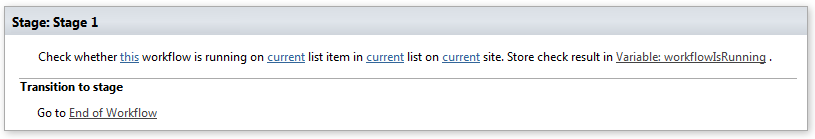 Is workflow running on list item activity that checks workflow status and stores the result in a Virto SharePoint variable