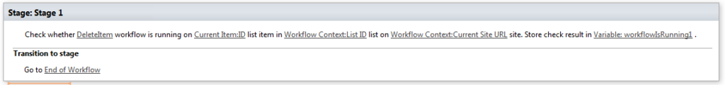 Is workflow running on list item activity configured with a workflow name and list parameters in a Virto workflow