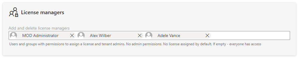 License managers block at the bottom of the Virto Kanban License center