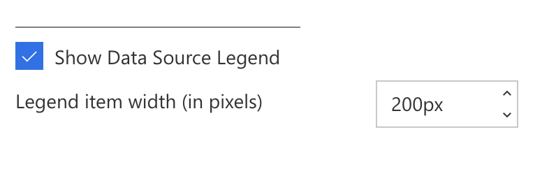 Show Data Source Legend option and Legend item width setting in Virto Calendar