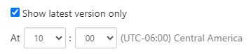 Show latest version only checkbox to report the current field status instead of every change