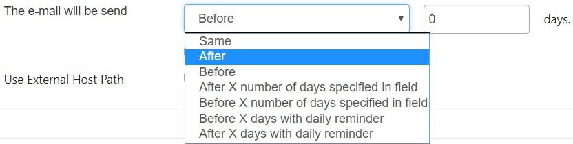 Option to send the alert on a date based on a list date field value in Virto SharePoint Alerts