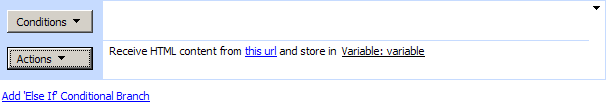 Receive HTML activity settings for retrieving HTML from a URL in the SharePoint Workflow Designer