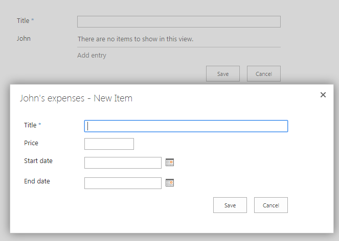 Item Create and Edit form with the ribbon disabled via the Show ribbon checkbox