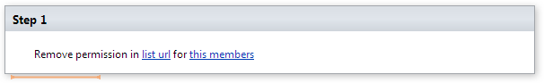 Remove permissions from list activity deleting roles assigned to users in the Virto SharePoint Workflow Designer