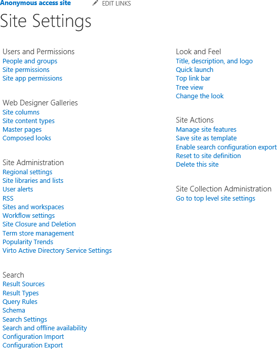 Site permissions option under Users and Permissions in the new site’s Site settings