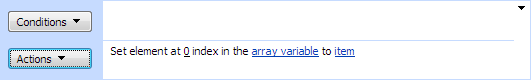 Set array item workflow activity setting an element at a given index in an Array List in SharePoint Designer