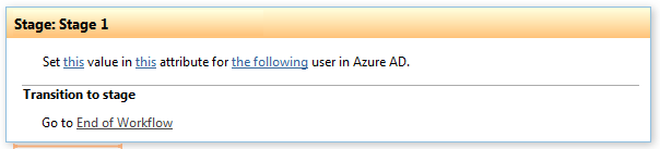 Set Azure AD user attribute activity in the Virto Workflow Designer updating a directory attribute for a user