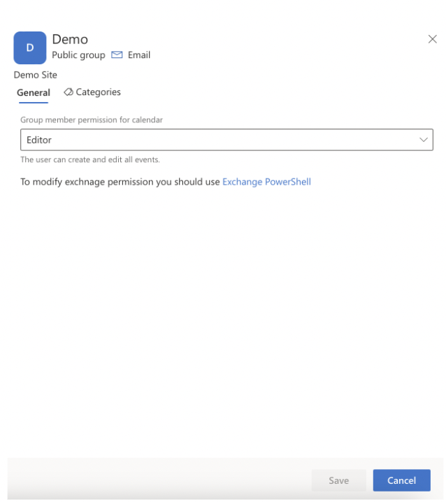 Group member permissions defaulting to Editor for the Group Calendar in the Virto Calendar App