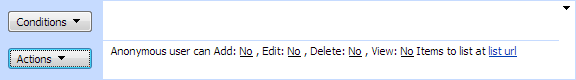 Set list anonymous access workflow activity settings in the SharePoint Workflow Designer