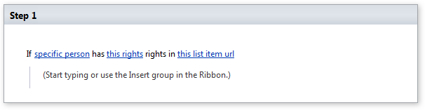 User has permission level in list item condition set up in the SharePoint Workflow Designer