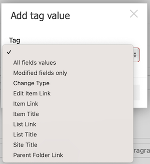 Configuring conditions such as a specific person changing the list for sending an alert
