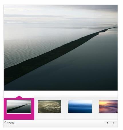 Virto Image Slider in Yahoo style engine with thumbnail preview strip and slide counter