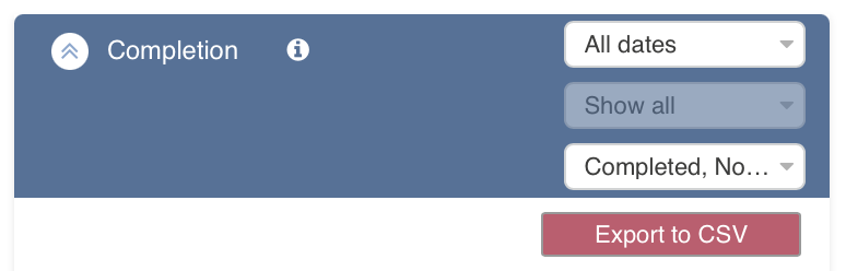 Exporting the Virto Kanban Completion chart to a CSV file for a detailed report