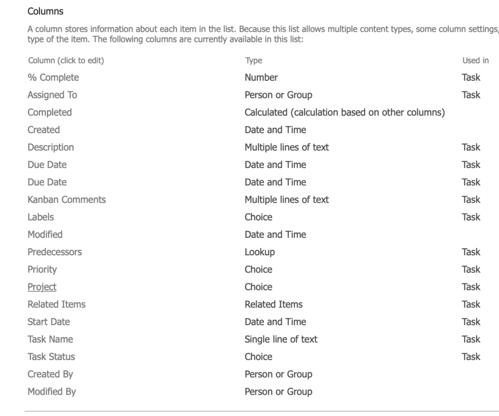 Step 2 selecting the SharePoint list column to enable fill-in choices for