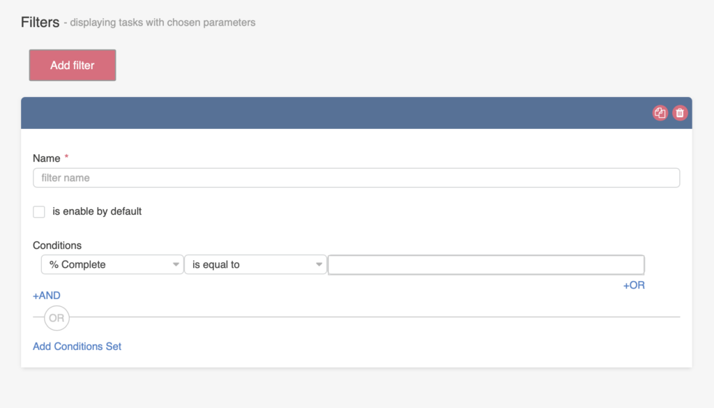 Building a multi-condition task filter with AND and OR operators in Virto Kanban Board