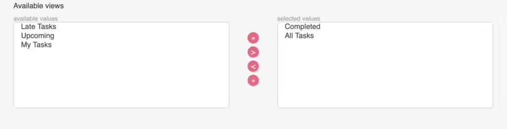 Selecting a set of view filters for each list in the Virto Kanban Board settings
